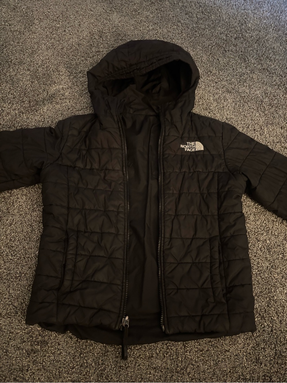 The North Face Kids Black Hooded Puffer Jacket